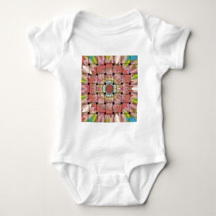 African-Inspired Art Print– Geometric Woven Design Baby Bodysuit