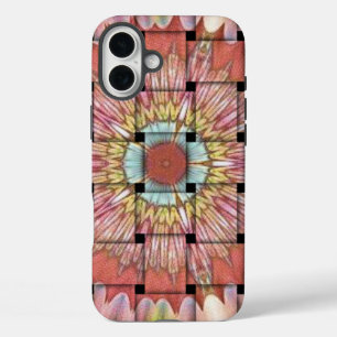 African-Inspired Art Print– Geometric Woven Design iPhone 16 Plus Case