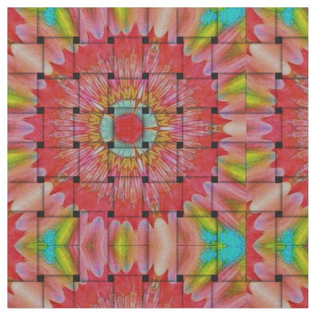 African-Inspired Art Print– Geometric Woven Design Fabric (Close Up)