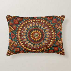 African-Inspired Geometric Throw Pillow Cover