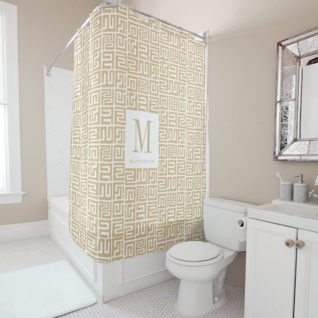African Inspired Kuba Cloth Inspired White|Sand (In Situ)