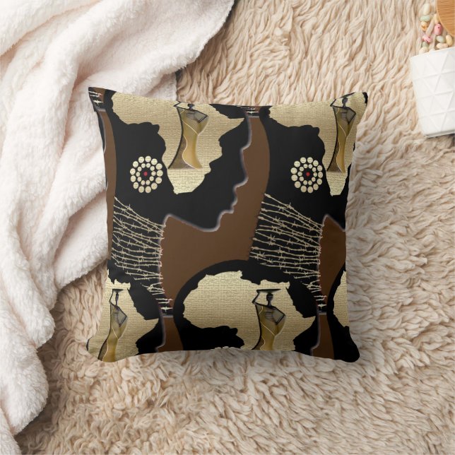 African-Inspired Throw Pillow (Blanket)