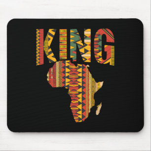 African King Map Kente Design Black Pride Melanin  Mouse Pad