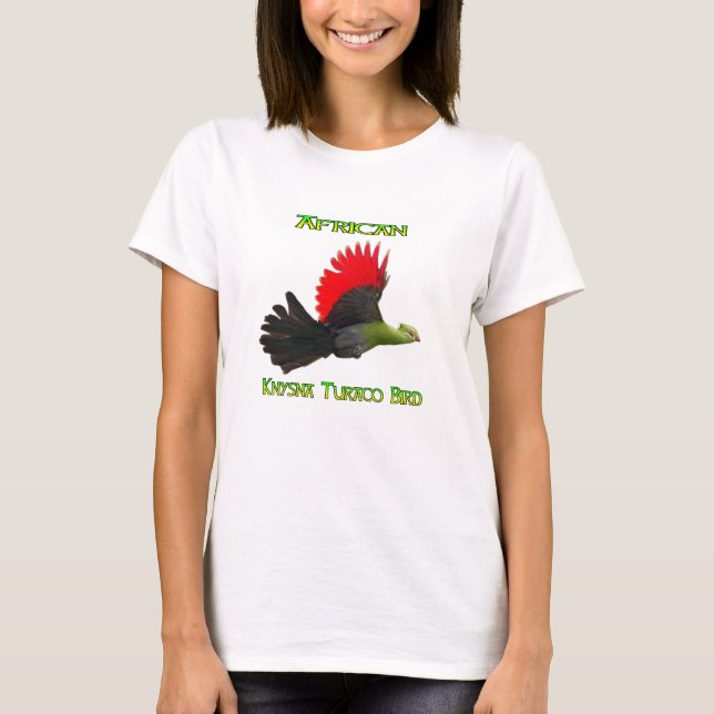 African Knysna Turaco Bird T-Shirt (Front)
