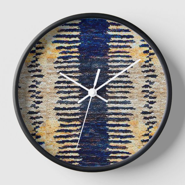 African Kuba Cloth  Clock (Front)