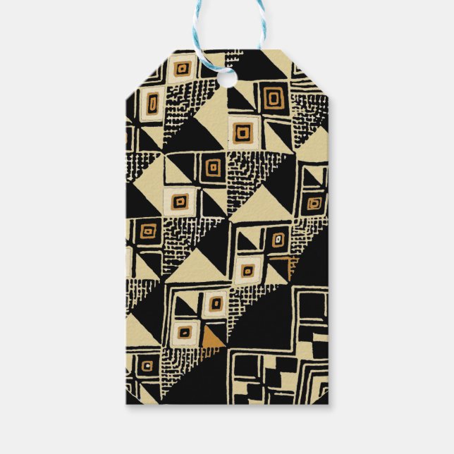 African Kuba Inspired Designs Gift Tags (Front)