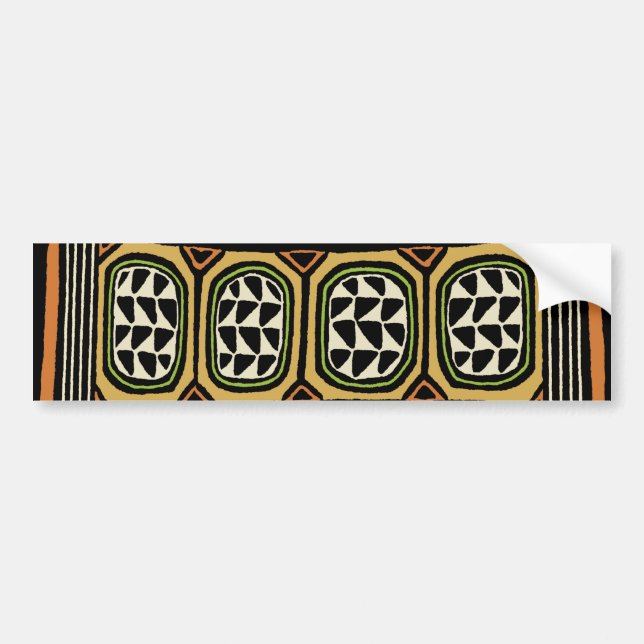 African Kuba Textile Design Bumper Sticker (Front)