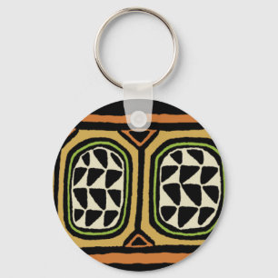 African Kuba Textile Design Keychain