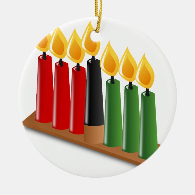 african kwanzaa ceramic ornament (Front)