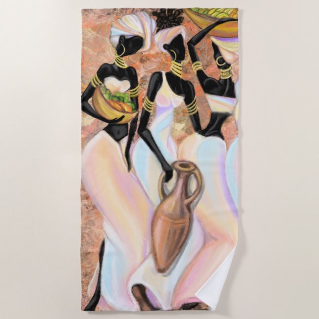 African Ladies Beach Towel (Front)