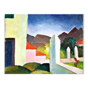 African Landscape, abstract art by August Macke Photo Print