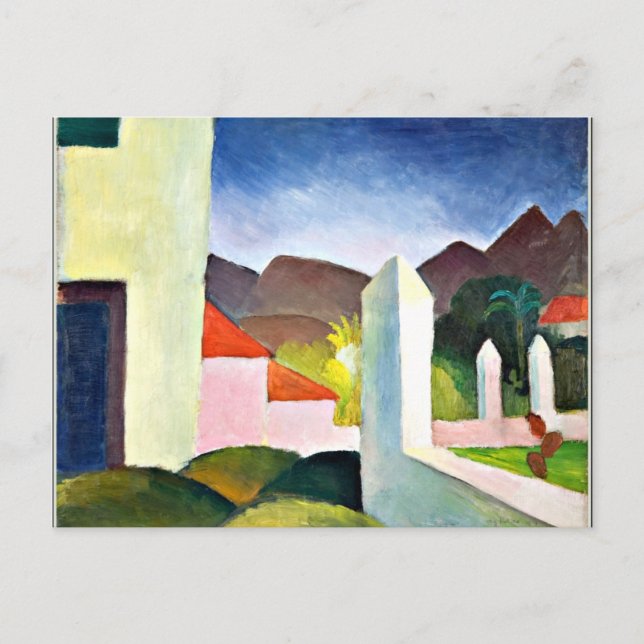 African Landscape, abstract art by August Macke Postcard (Front)