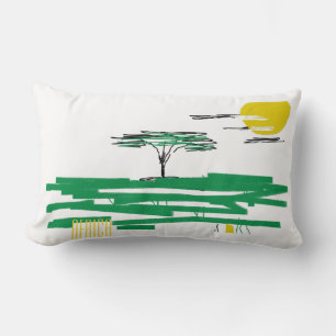 African Landscape Painting Africa Throw Pillow