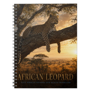 African Leopard Acacia Savanna ANIMALS Notebook