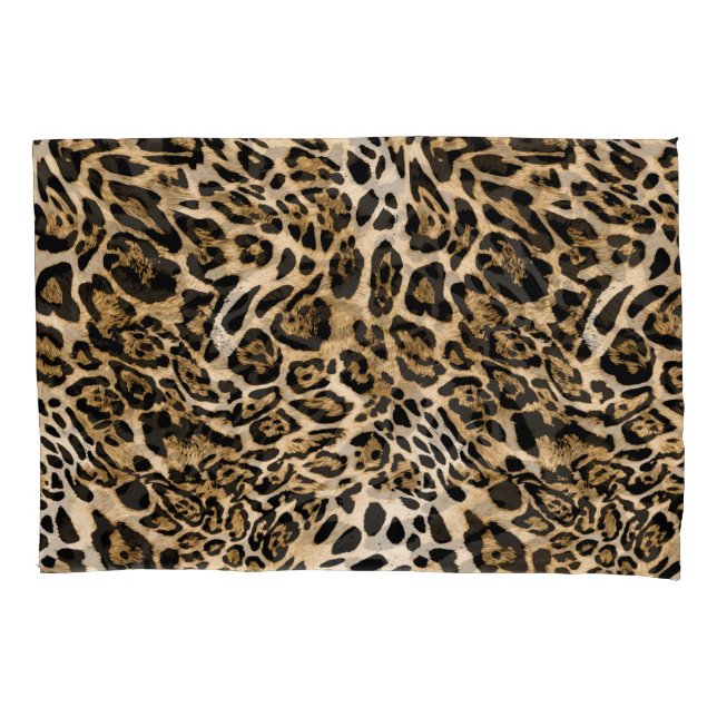 African Leopard Fur: Seamless Animal Texture Pillowcase (Front)