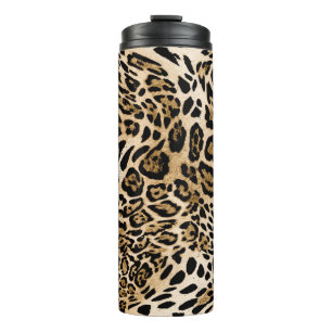 African Leopard Fur: Seamless Animal Texture Thermal Tumbler