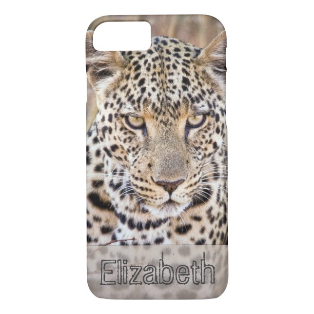 African Leopard Personalized Case-Mate iPhone Case (Back)