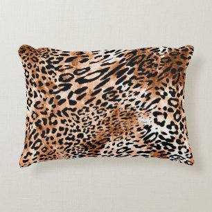 African Leopard Print Seamless Accent Pillow