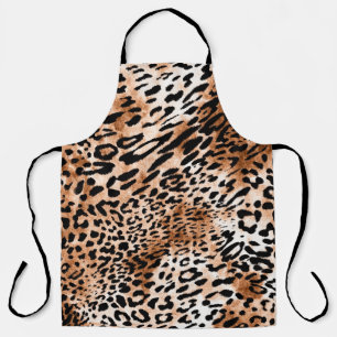 African Leopard Print Seamless Apron