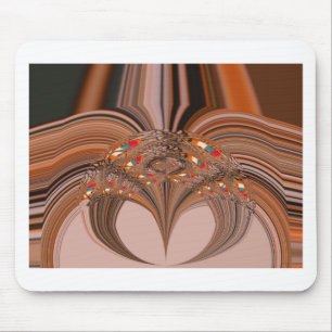 African Light Blonde Kaleidoscope Art Print Design Mouse Pad