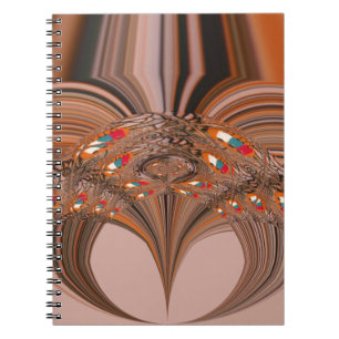 African Light Blonde Kaleidoscope Art Print Design Notebook