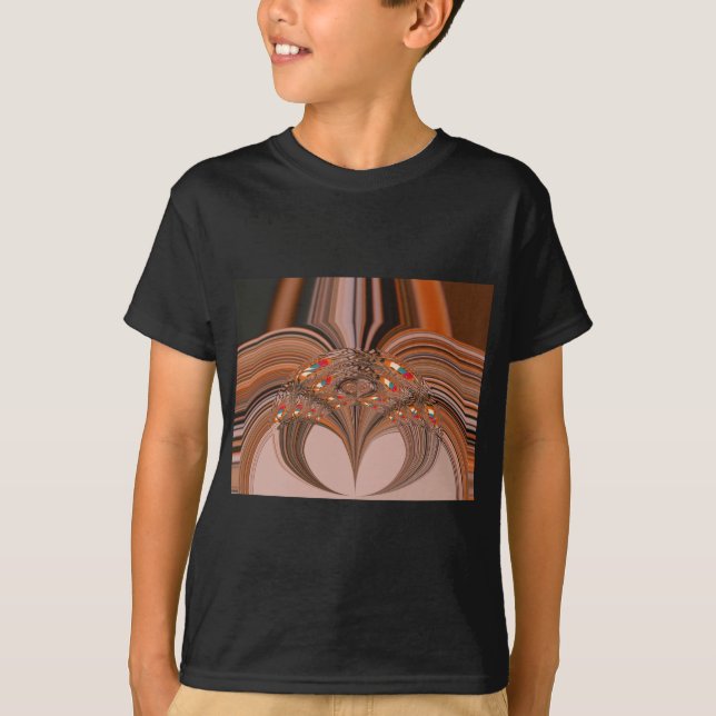 African Light Blonde Kaleidoscope Art Print Design T-Shirt (Front)