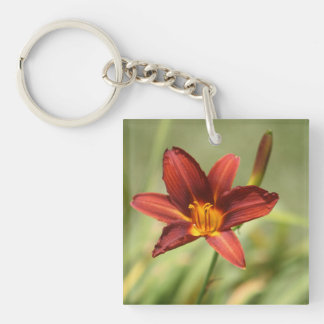 African Lily Badge Keychain