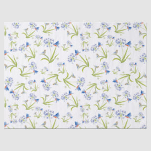 African Lily with Bluebird Mother and Baby Tissue Paper