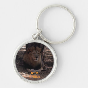 AFRICAN LION Big Five Cat Wildlife Keychain