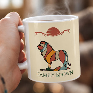 African Lion Coffee Mug   Personalized Name