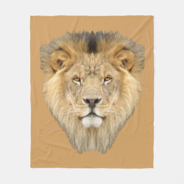 African Lion Fleece Blanket (Front)