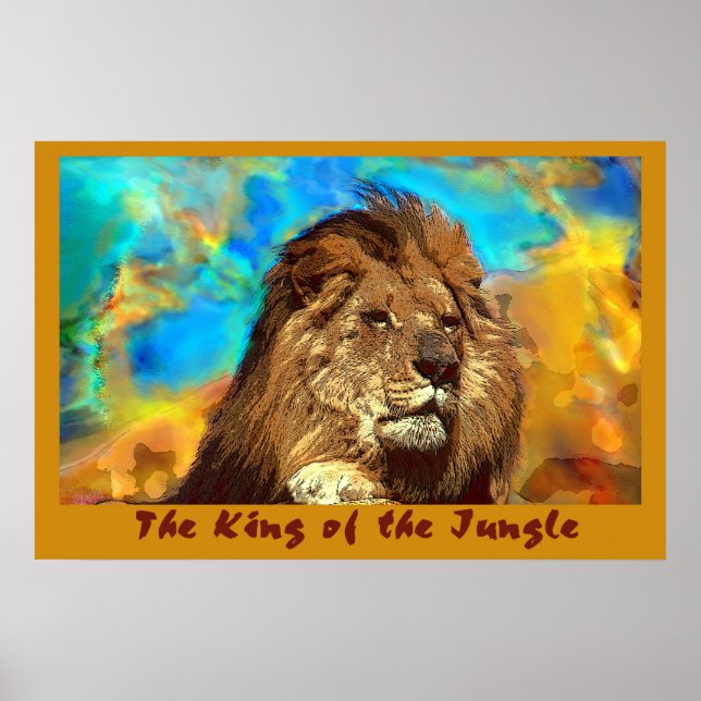 African-Lion-King of the Jungle Poster (Front)