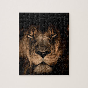 african lion mane close eyes jigsaw puzzle