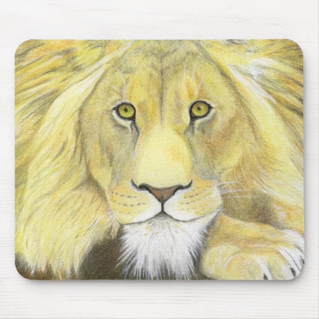 African Lion Mouse Pad (Front)