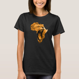 African Lion Roaring Safari Culture Africa Map  1 T-Shirt