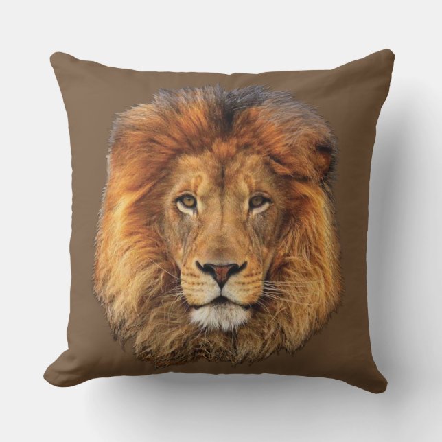 African lion throw pillow (Front)
