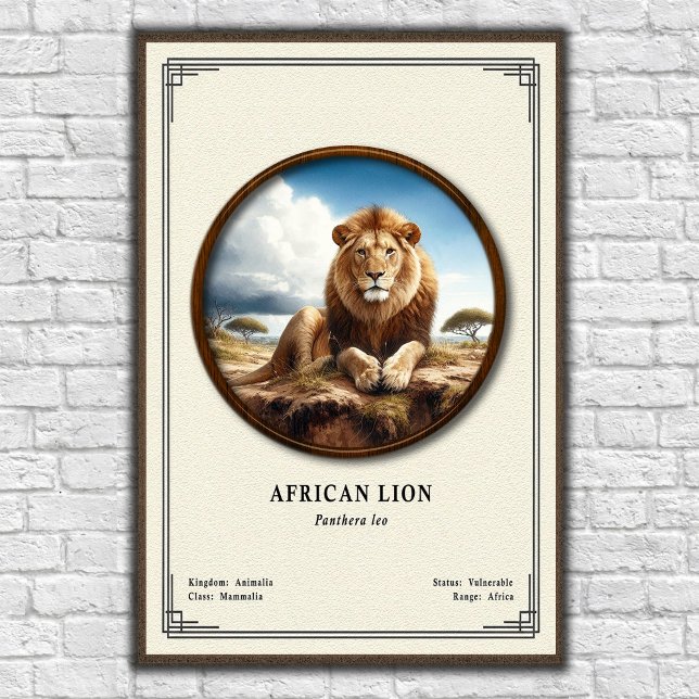 African Lion Zoology Series Poster (Creator Uploaded)