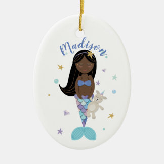 African Little Mermaid Ornament