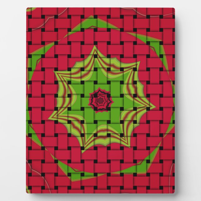 African Lovely Woven red design Plaque (Front)