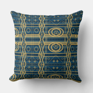 African Mali Pattern Throw Pillow