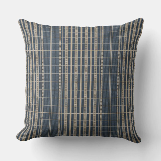 African Mali Pattern Throw Pillow (Front)