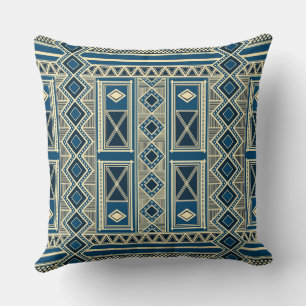 African Mali Pattern Throw Pillow