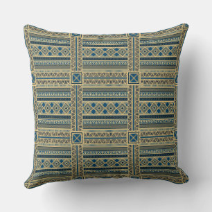 African Mali Pattern Throw Pillow VI