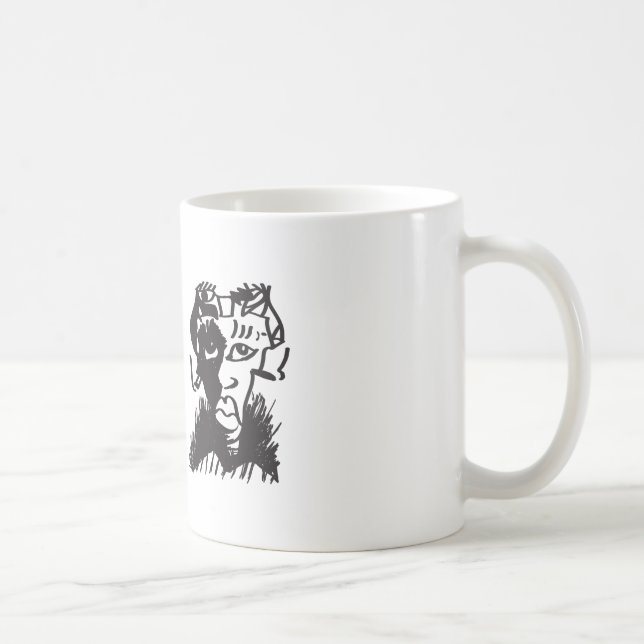 African Man Drawing Funny Quote  Classic White Mug (Right)