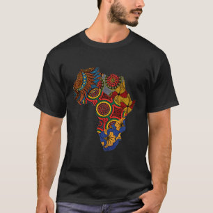 African Map Ankara Patterned Hoodi By Berts T-Shirt