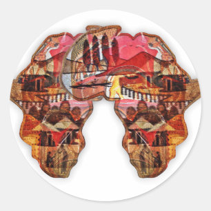 African Map: Celebrate the Season with Culture Classic Round Sticker