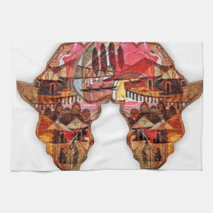 African Map: Celebrate the Season with Culture Kitchen Towel