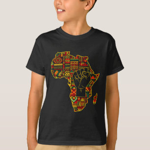 African Map Fist Black History Month Celebration J T-Shirt
