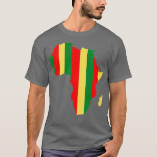 African Map Green Red Yellow T-Shirt