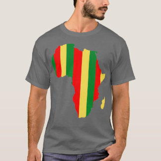 African Map Green Red Yellow T-Shirt